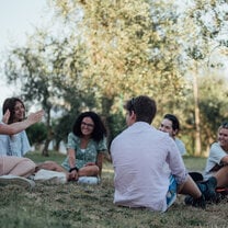 Italian Lesson in the Park
