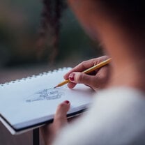 drawing in tuscany