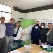 Volunteers pose for a picture at our office in Trujillo.