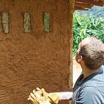 Houses built using Cob material (clay, grass, sand, stone)