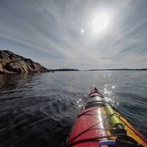 Sea kayak front view