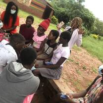 Interacting with the kids