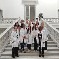 Group Picture of Students Shadowing Doctors in Italy