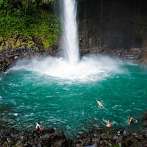 Rustic Pathways waterfall in Costa Rica