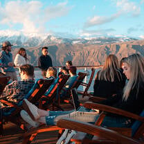 SAS students studying on deck