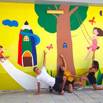 The Group with their creation!