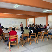 Volunteer in Oaxaca Mexico connecting with fellow interns and building friendships