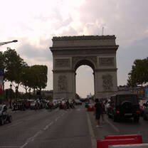 Looking back along the Champs-Élysées