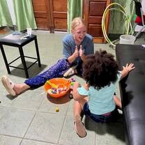 Student and participant interacting
