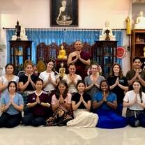 Group photo in temple