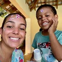 Student and participant with facepaint