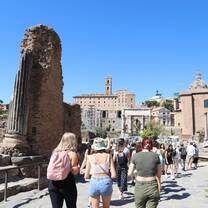 On our way to class at the ancient Roman Forum!
