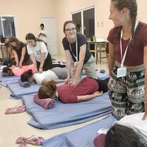 Group doing yoga