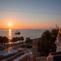 Golden hour over the Greek shores is incredible 