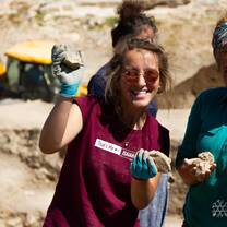 Volunteer work may include archaeology digs