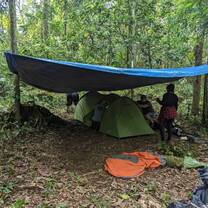 Setting up camp