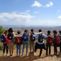 CEA CAPA students overlooking Barcelona, Spain