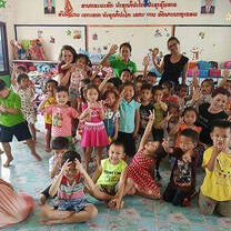 Kids group photo in classroom