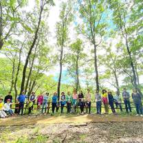 Group photo in the forest