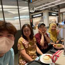 Group photo having food