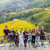 group of students and teachers in longsheng china