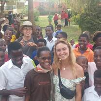 Volunteers from France and USA with Extreme High school Environmental conservation club members 