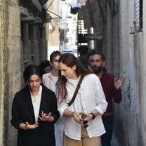 Visiting a refugee camp 