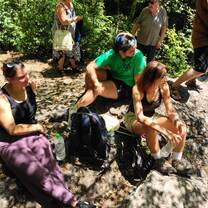 Taking a break from hiking Mt Olympus