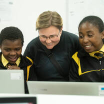 Fiona assisting during an education session.