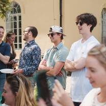 Student at outdoor lecture