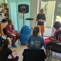 Students receiving a lesson