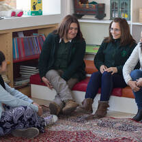 Local teachers sharing with volunteer teachers.