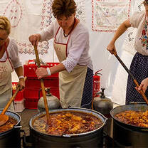 Local women making stew