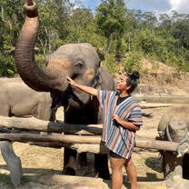 Aleena and her new friend