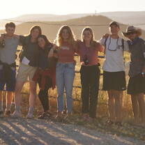 Group of students in the afternoon light
