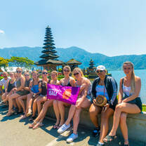 Backpacking Bali group on a hike