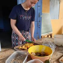 prepping food