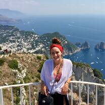 Woman at Italian Coast