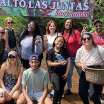 Teachers pose for a photo on cultural orientation