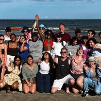 teachers pose for a group photo