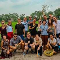 teachers pose for a photo in vietnam