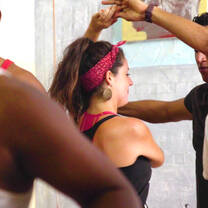 One of our salsa classes with local teachers 