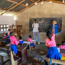Teaching in classroom