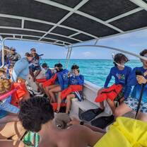 Students on a boat