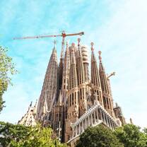 La Sagrada Familia against  blue skies