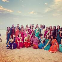 volunteers at saree party