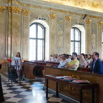 Students receiving a lecture
