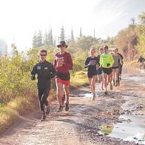 Group running volunteers kenya