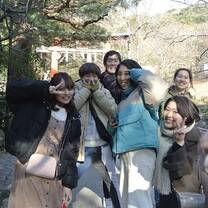 A group of CET Japan students outdoors in Kyoto, Japan