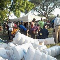 Kakuma refugees in a tent